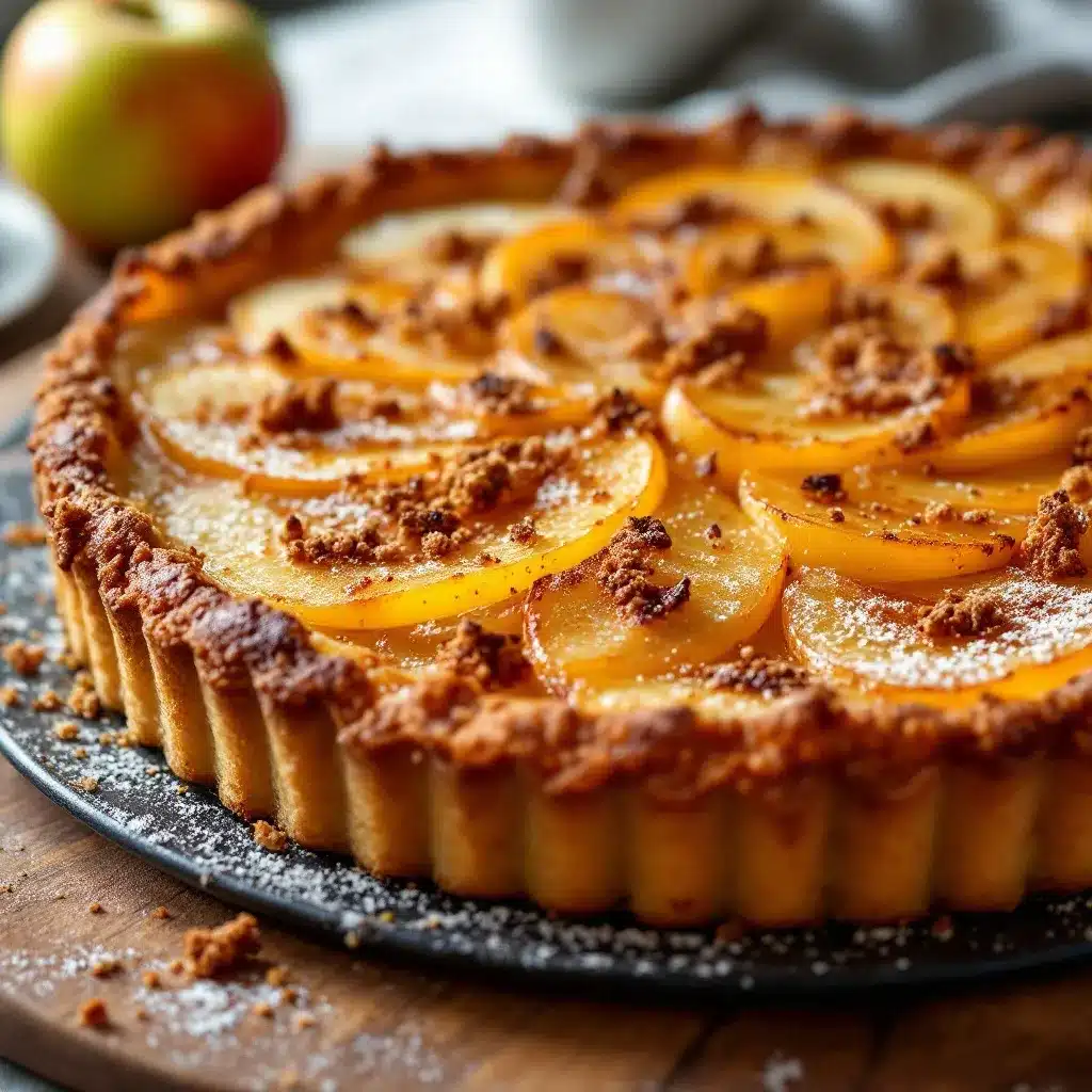 Bratapfel-Tarte mit Zimt-Karamell preparation steps