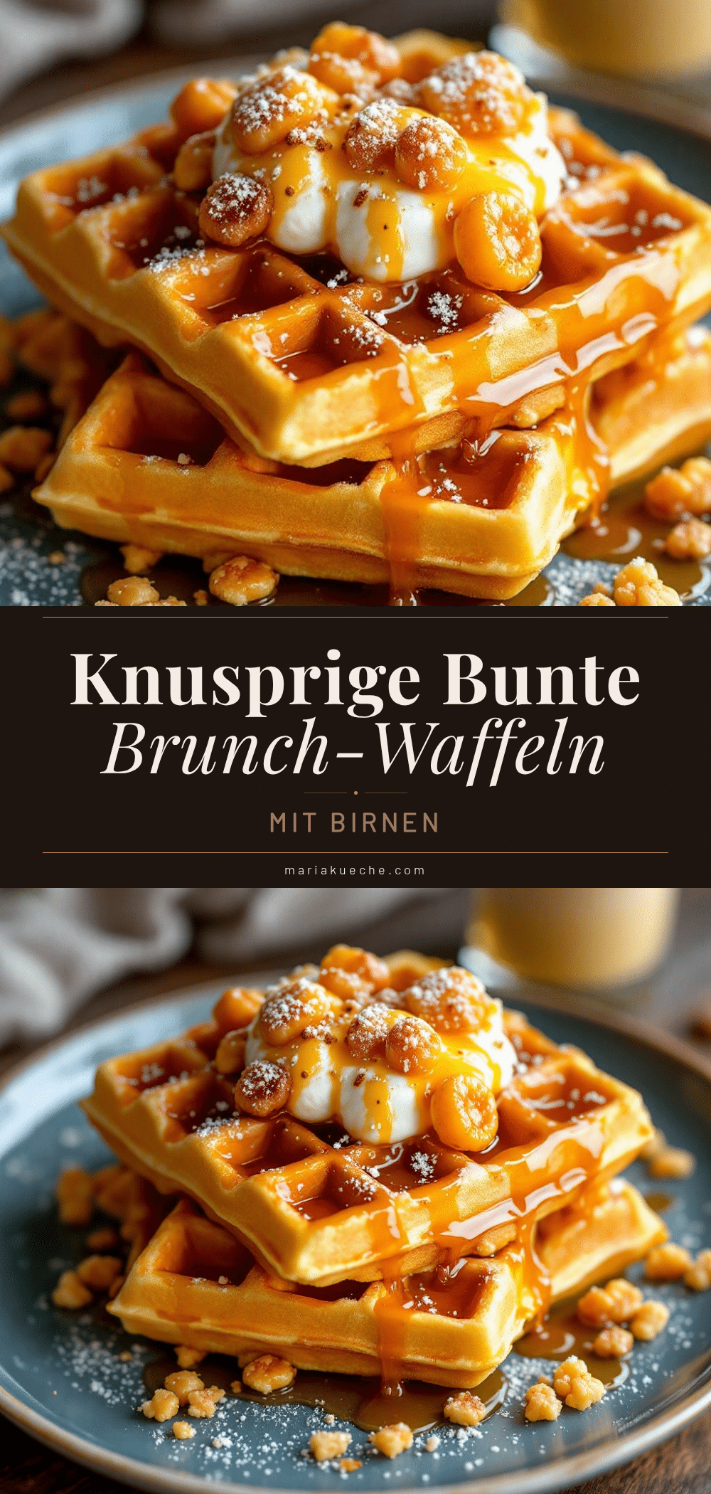 Brunch-Waffeln mit Birnen recipe