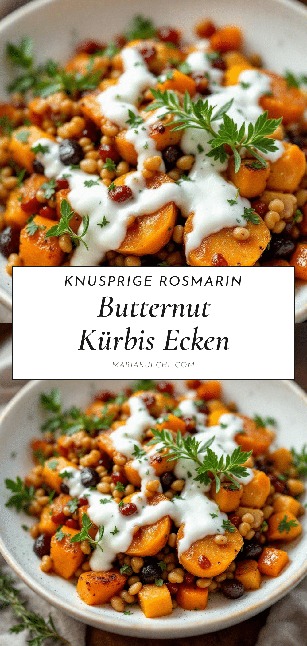 Butternut-Kürbis-Ecken mit Rosmarin recipe