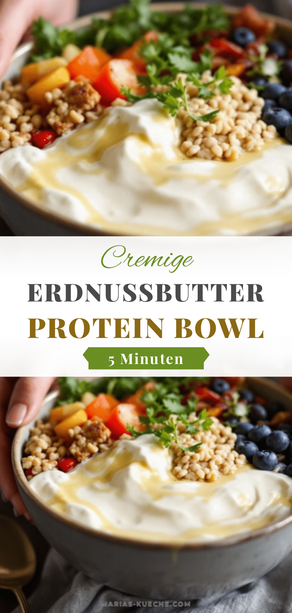 Cremige Erdnussbutter Protein Bowl recipe