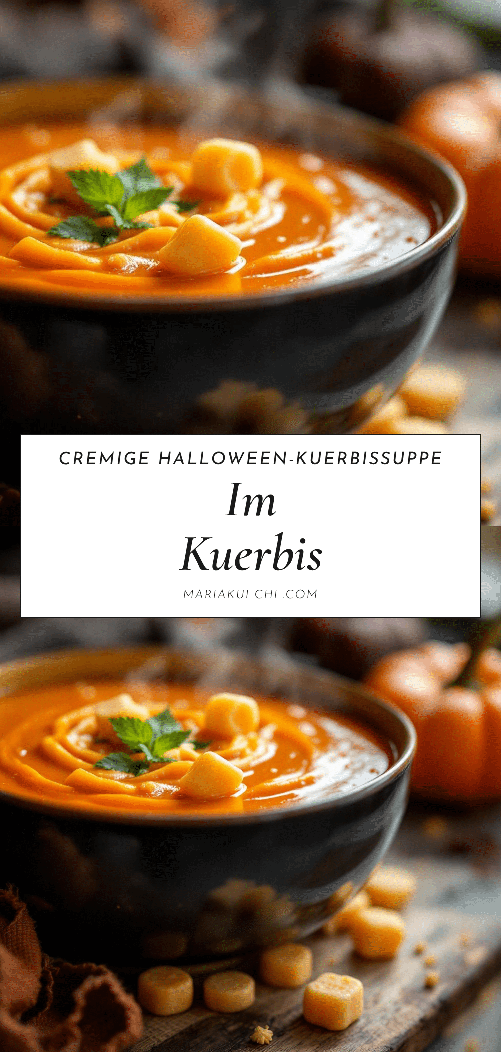 Cremige Halloween-Kürbissuppe recipe