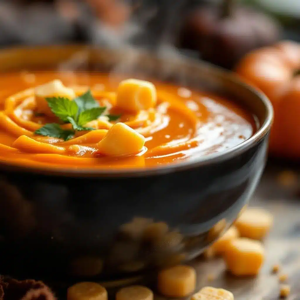 Cremige Halloween-Kürbissuppe - featured image