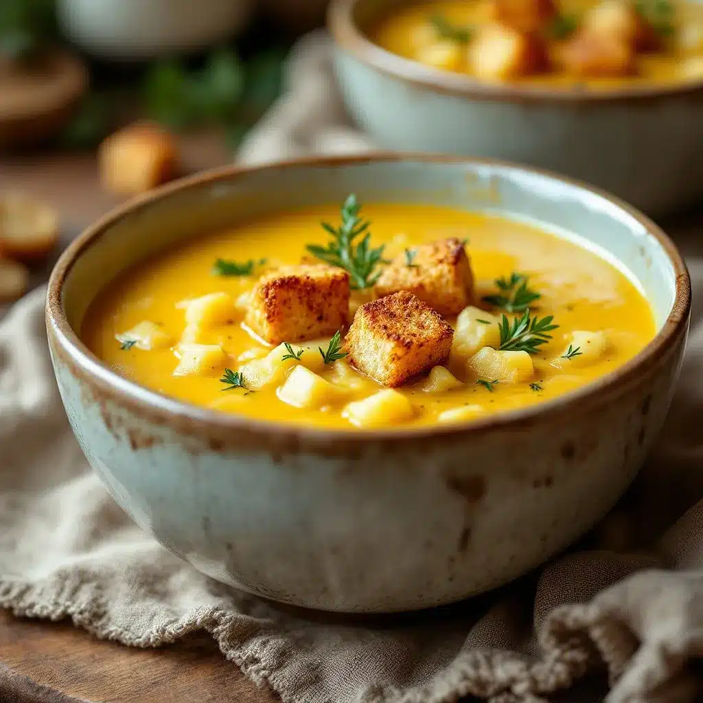 Cremige Kartoffel-Lauch-Suppe preparation steps