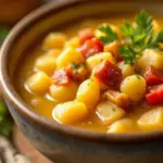 cremige Kartoffelsuppe mit knusprigem Speck - featured image