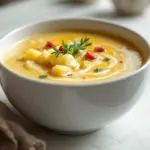 Cremige Kartoffelsuppe mit knusprigem Speck - featured image
