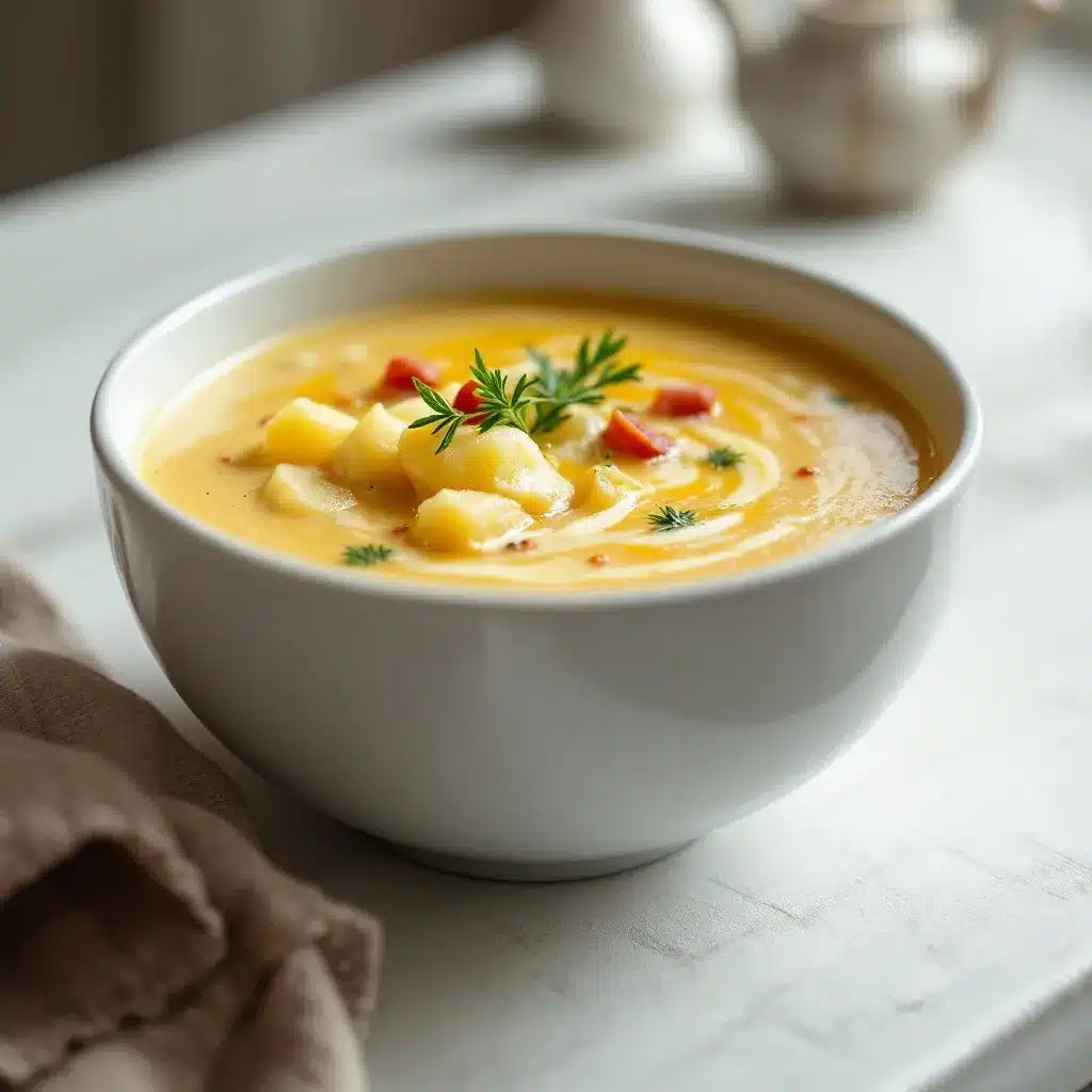 Cremige Kartoffelsuppe mit knusprigem Speck preparation steps