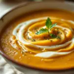 Cremige Kürbissuppe mit Ingwer und Kokosmilch - featured image