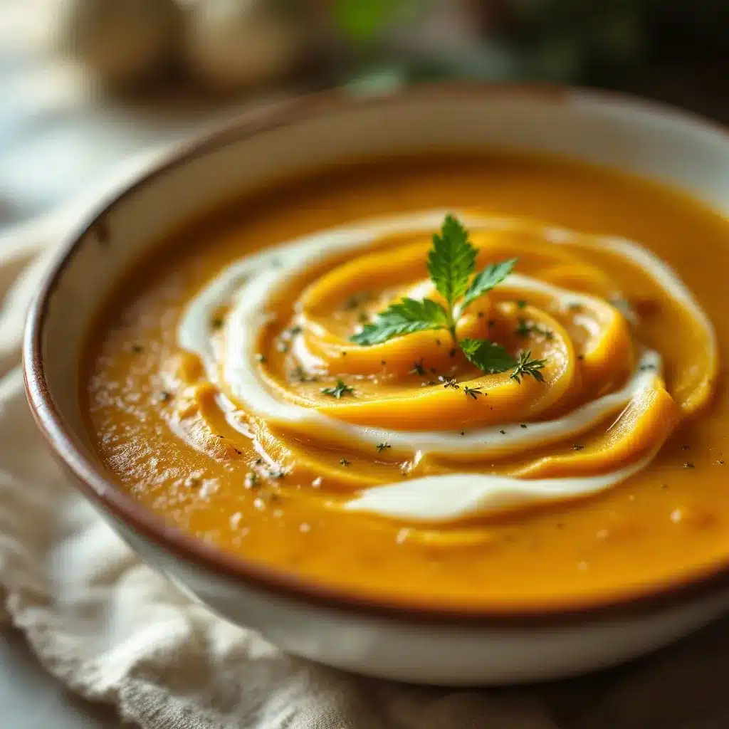 Cremige Kürbissuppe mit Ingwer und Kokosmilch preparation steps