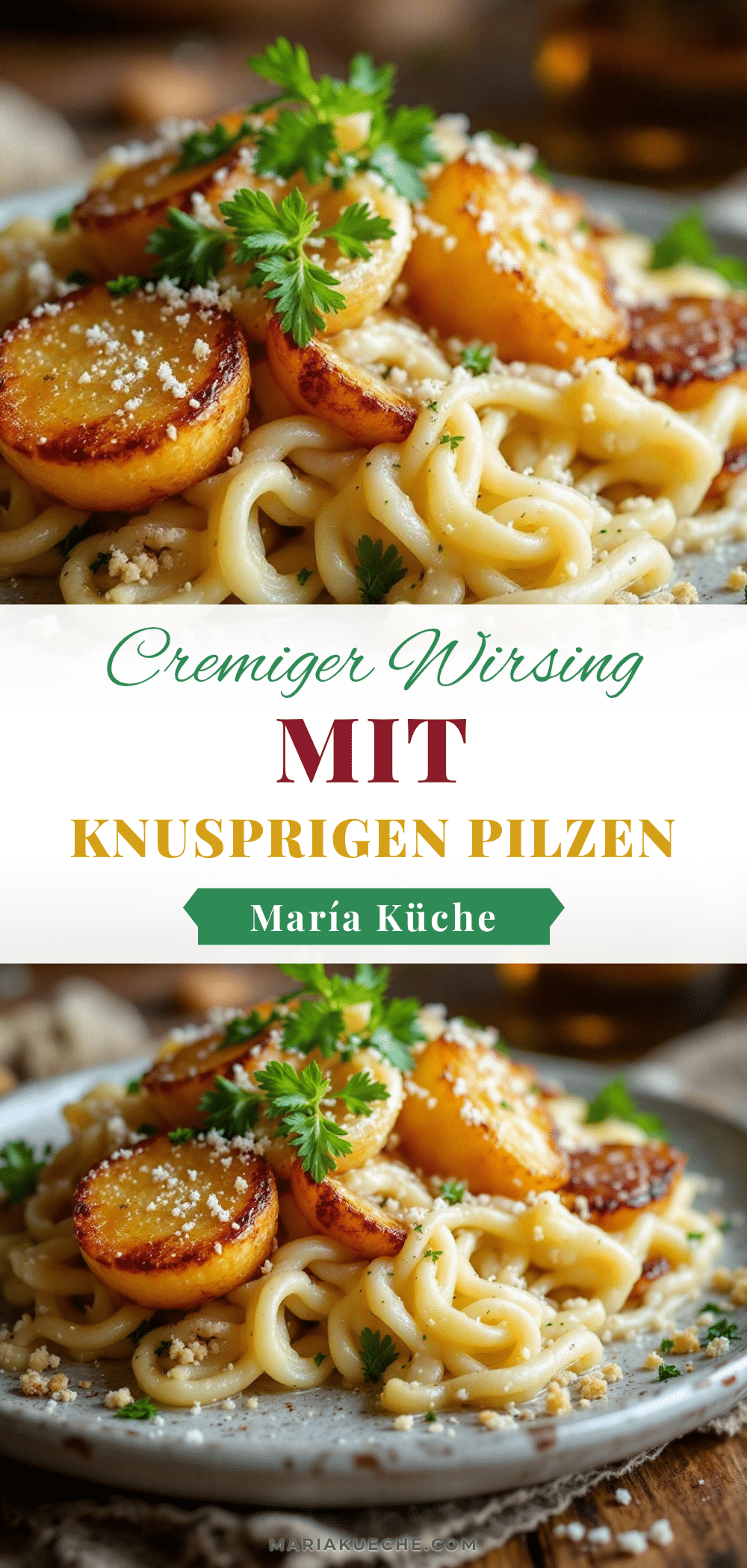 Cremiger Rahmwirsing mit knusprigen Pilzen recipe