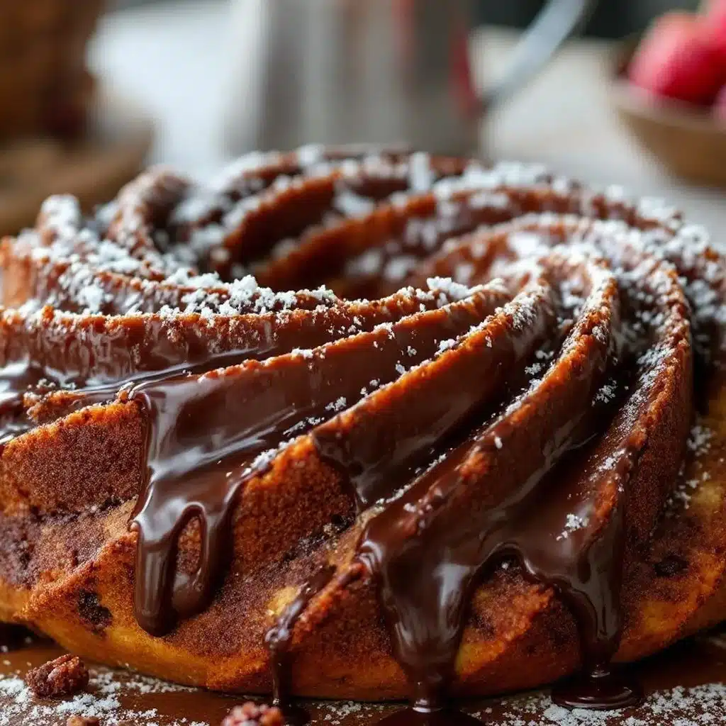 feuchter doppelter Schoko-Kürbis-Bundt-Kuchen - featured image