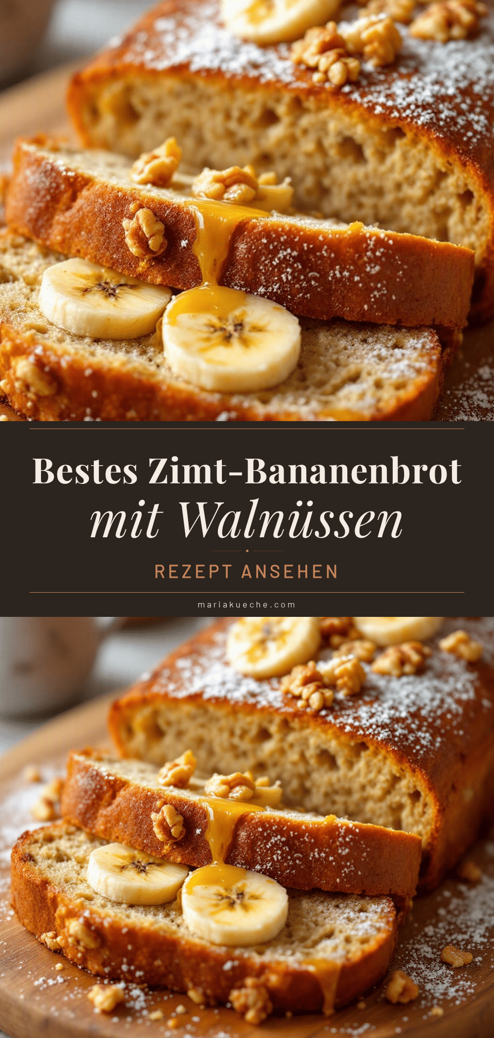 feuchtes Zimt-Bananenbrot mit Walnüssen recipe