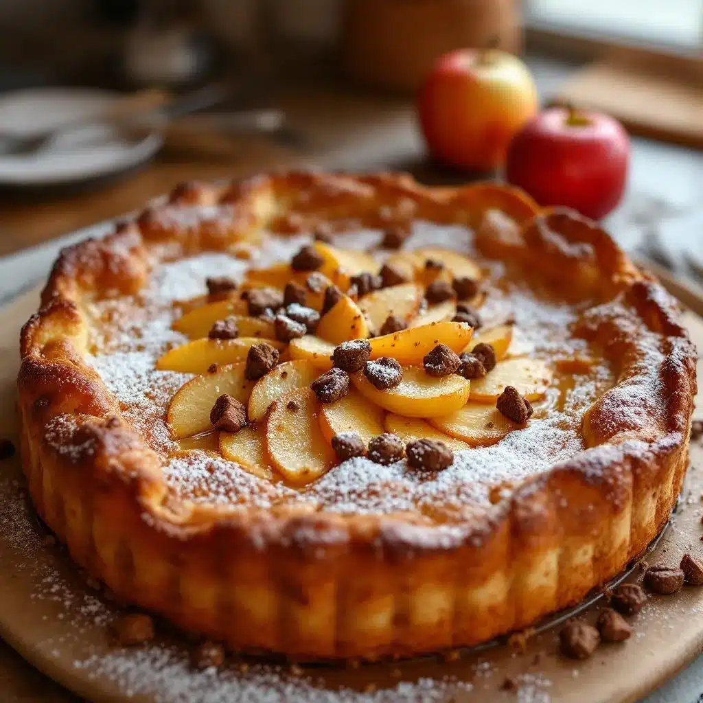 gedeckter Apfelkuchen mit Mandelstreuseln preparation steps