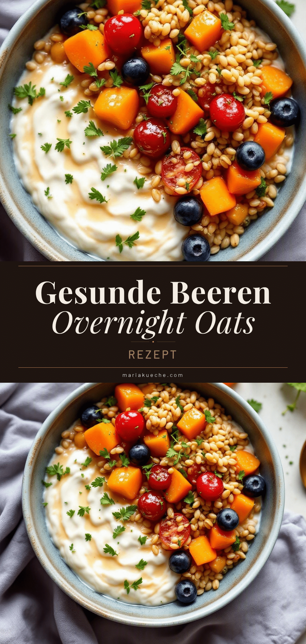 Gesundes Overnight-Oats-Glas mit Beeren recipe