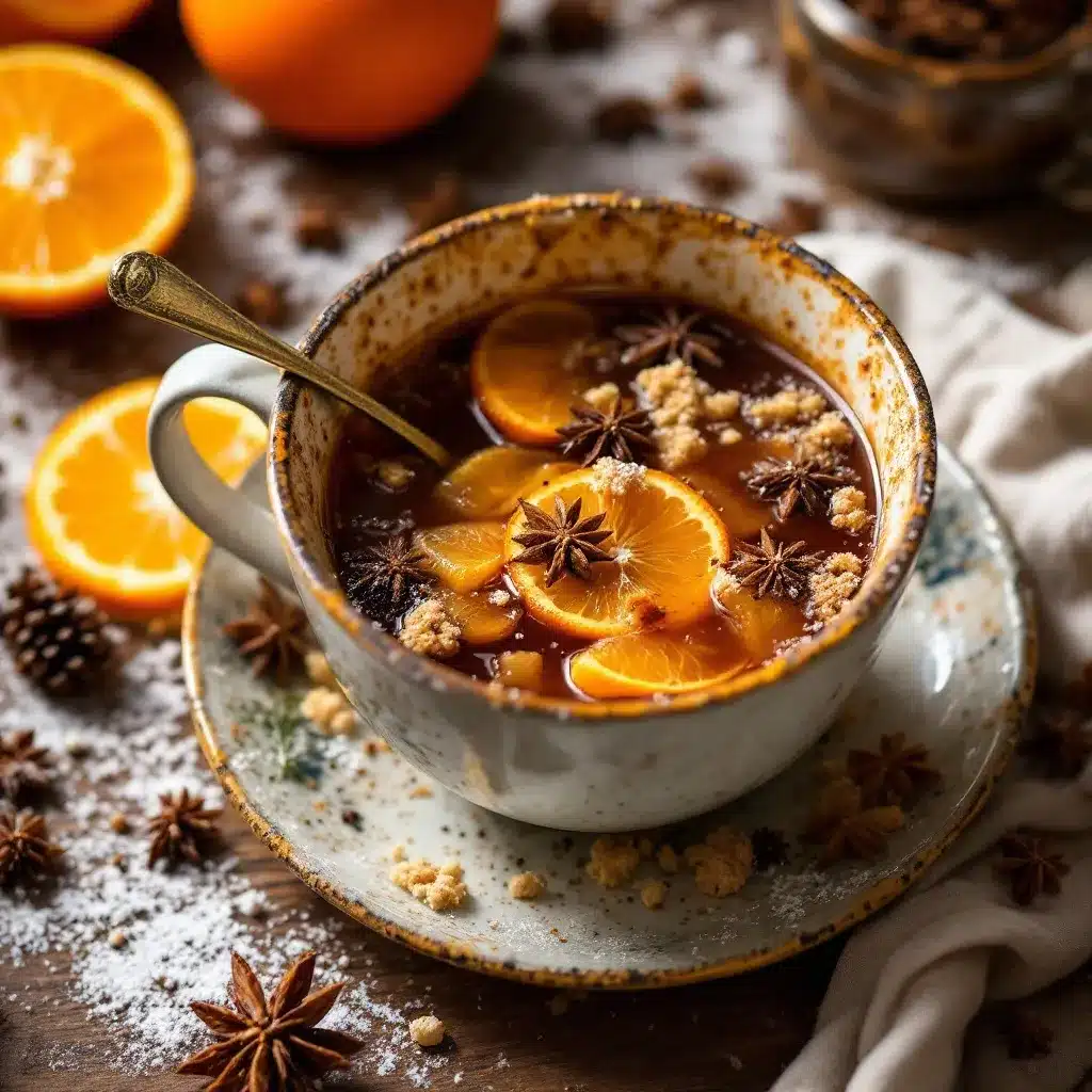 Glühwein mit Orange und Sternanis preparation steps