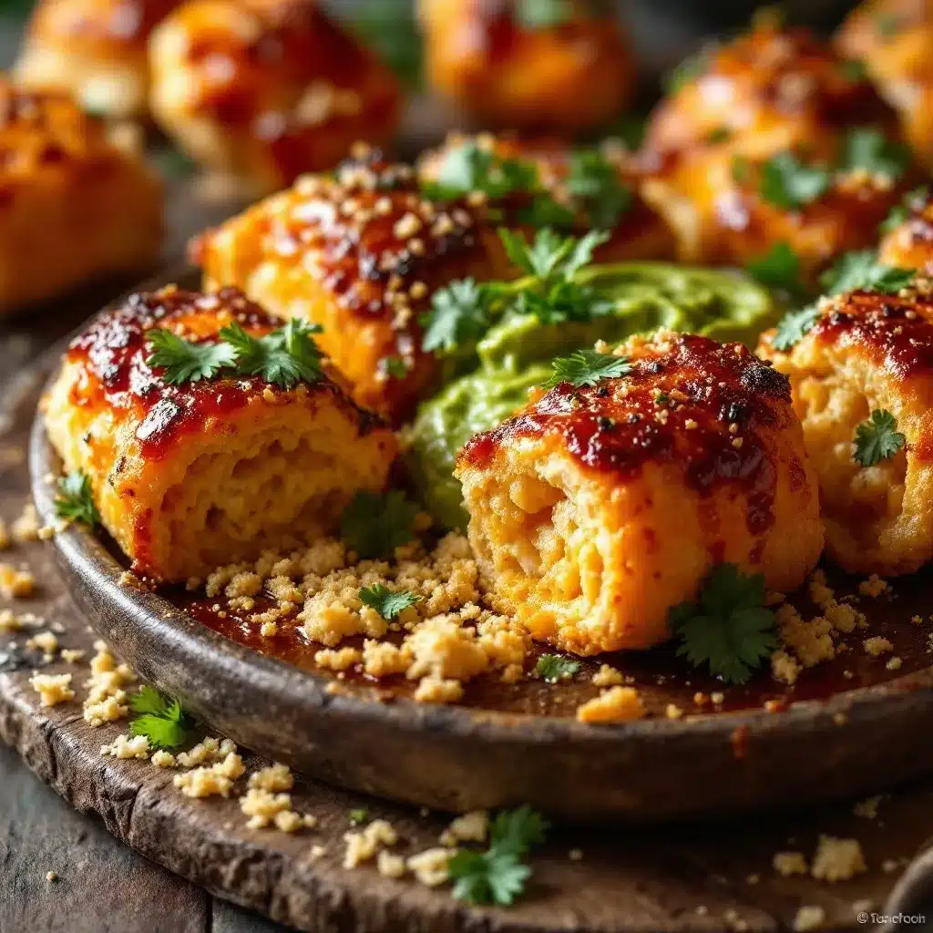 Gruseliges Monster Fingerfood mit cremiger Guacamole preparation steps