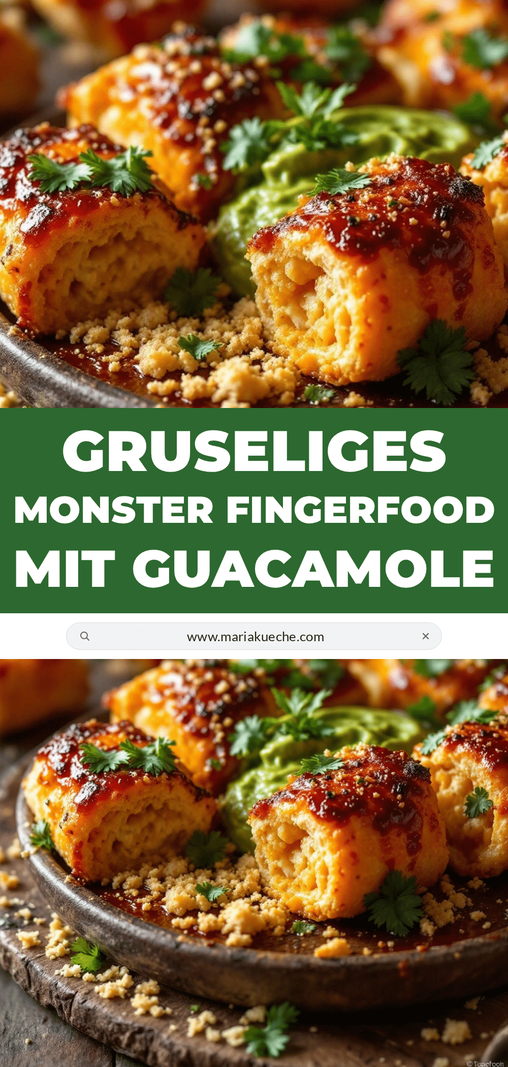 Gruseliges Monster Fingerfood mit cremiger Guacamole recipe