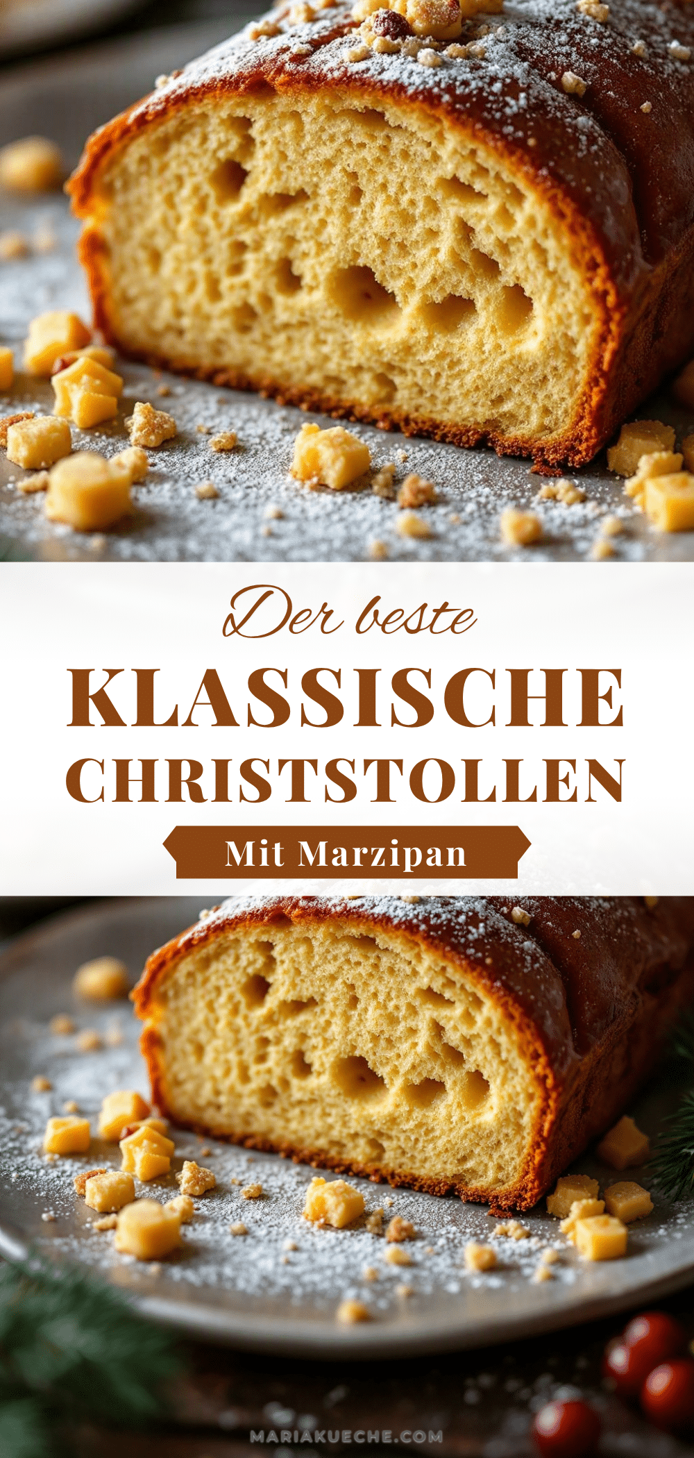 Klassischer Christstollen mit Marzipan recipe