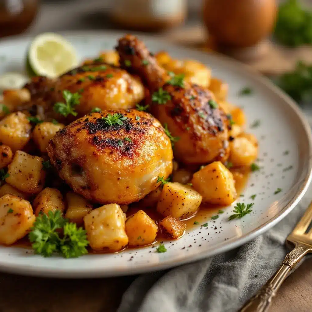 Knusprige Airfryer-Hähnchenschenkel mit Knoblauch preparation steps
