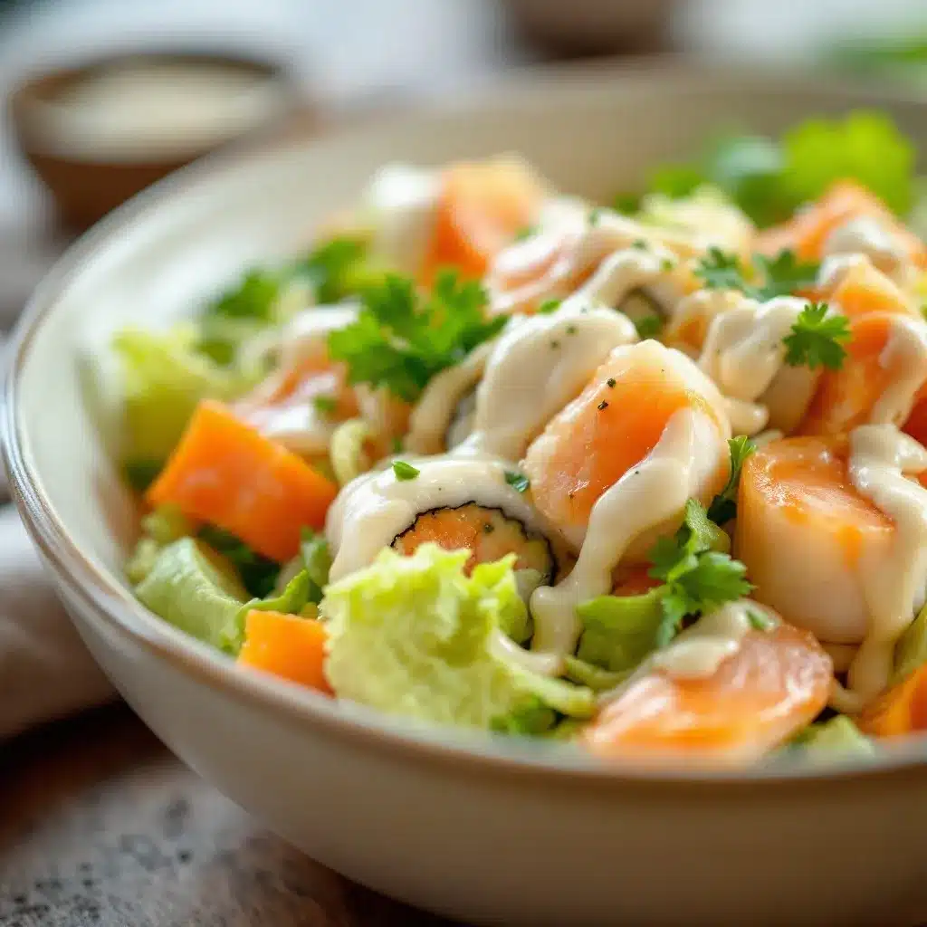 knusprige California-Sushi-Rolls mit Lachs preparation steps