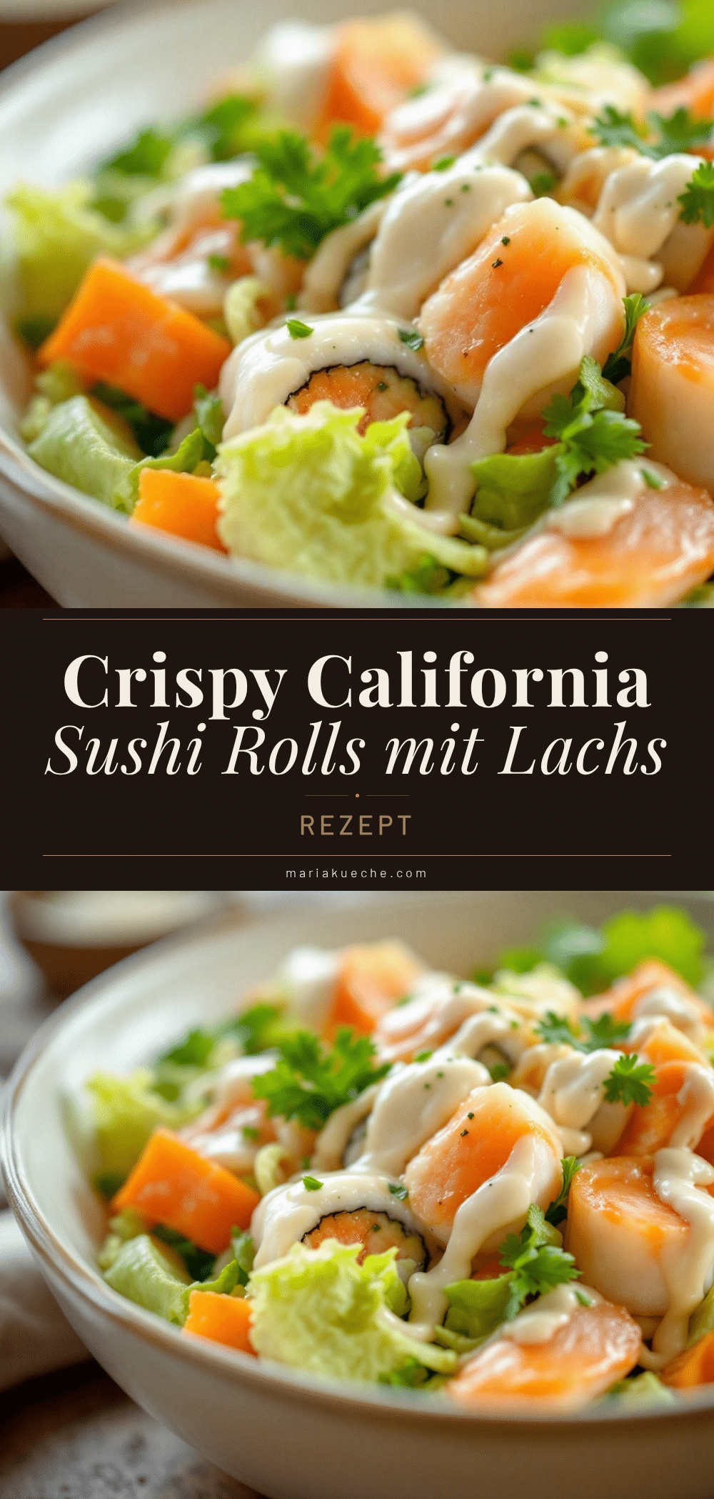 knusprige California-Sushi-Rolls mit Lachs recipe