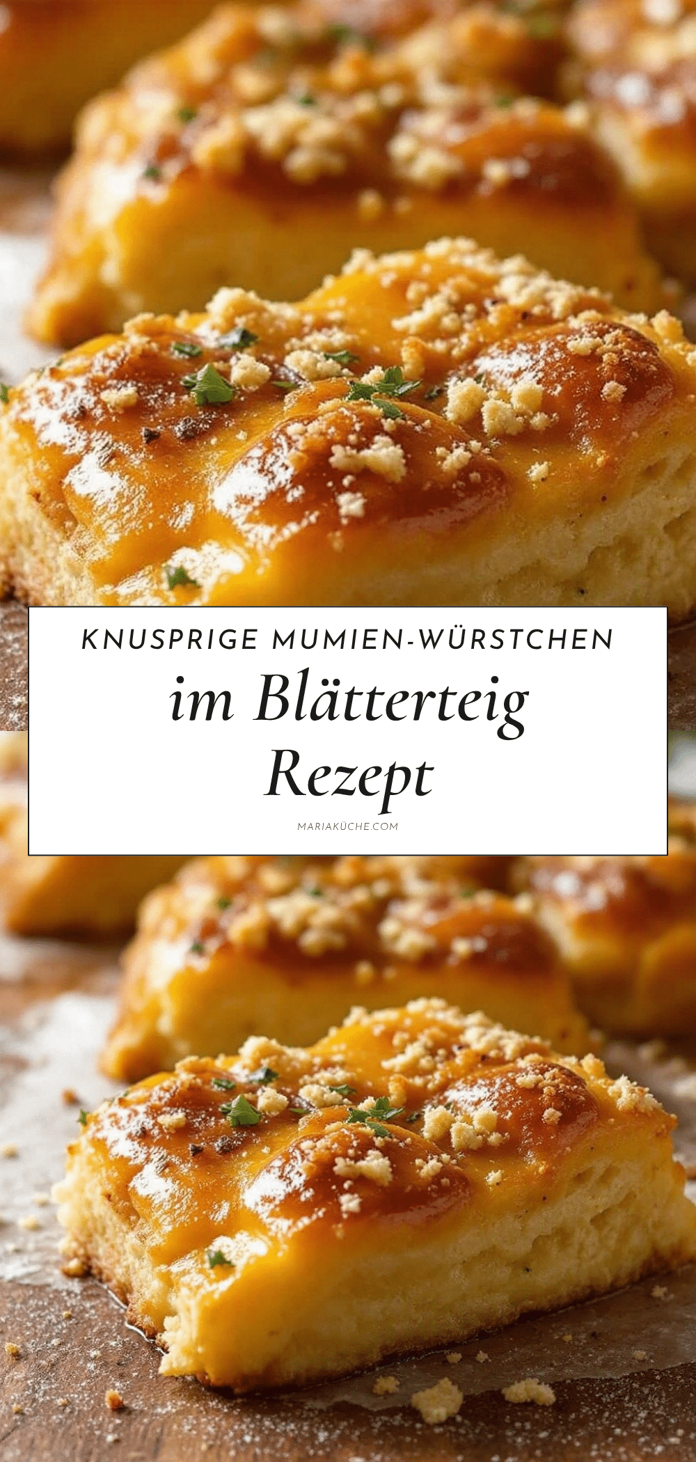 Knusprige Mumien-Würstchen im Blätterteig recipe
