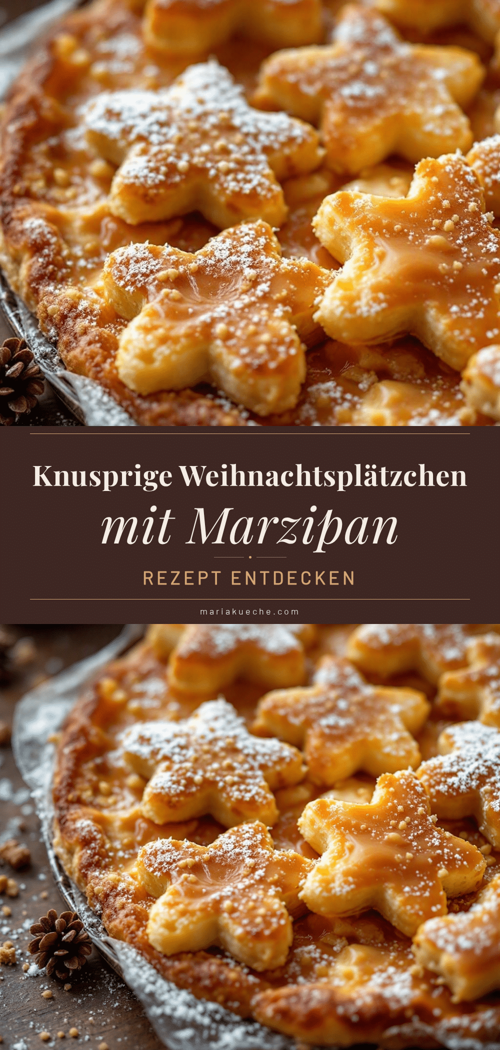 Knusprige Weihnachtsplätzchen mit Marzipanfüllung recipe
