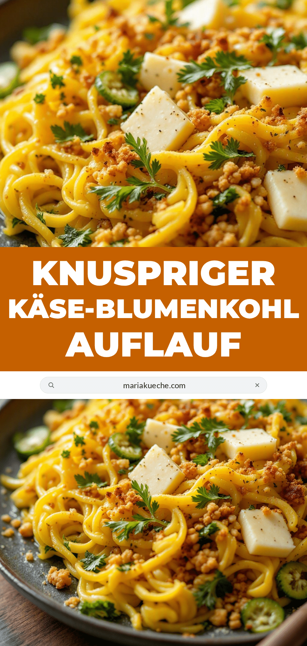 Knuspriger Blumenkohl-Auflauf mit Käse recipe