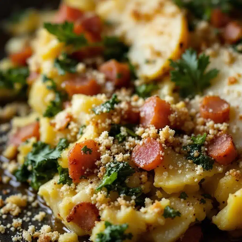 Knuspriger Rosenkohl-Auflauf mit Speck - featured image