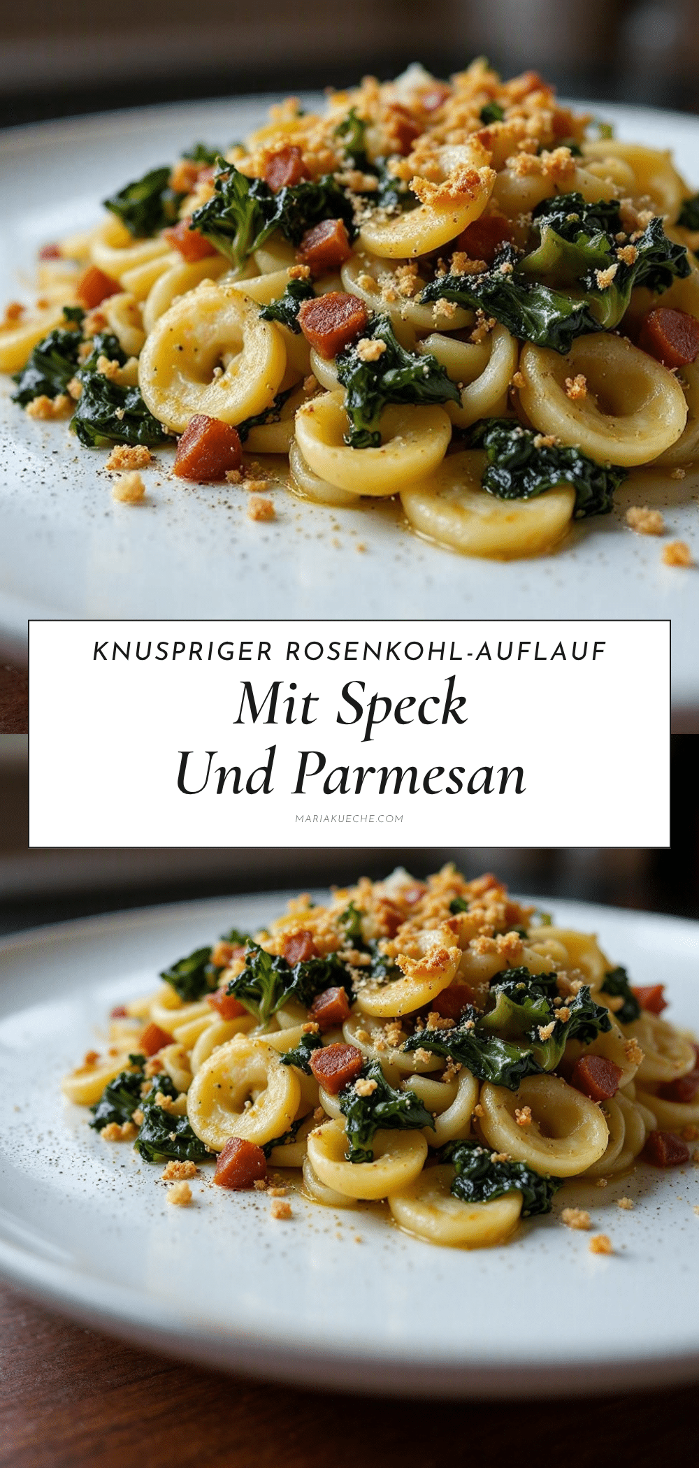 Knuspriger Rosenkohl-Auflauf mit Speck recipe