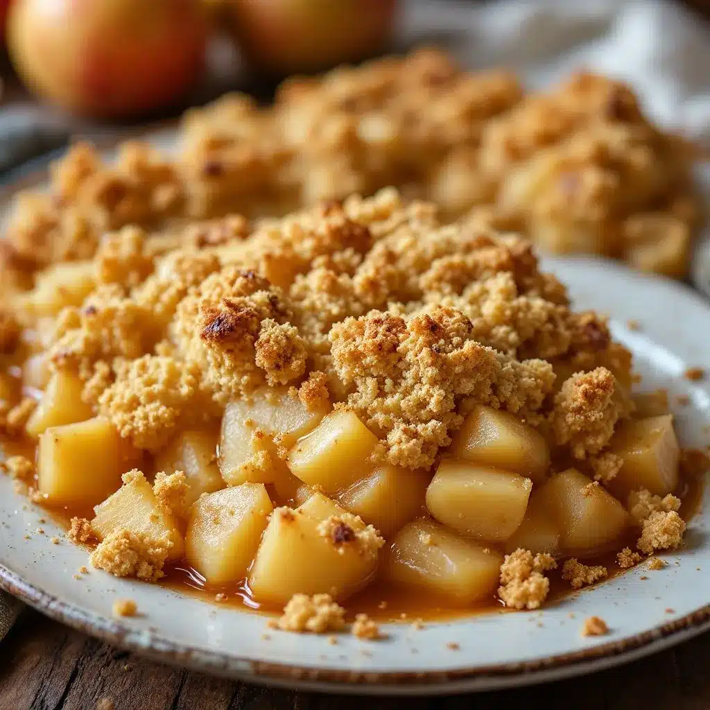 Knuspriges Rustikales Apfel-Zimt-Crumble preparation steps