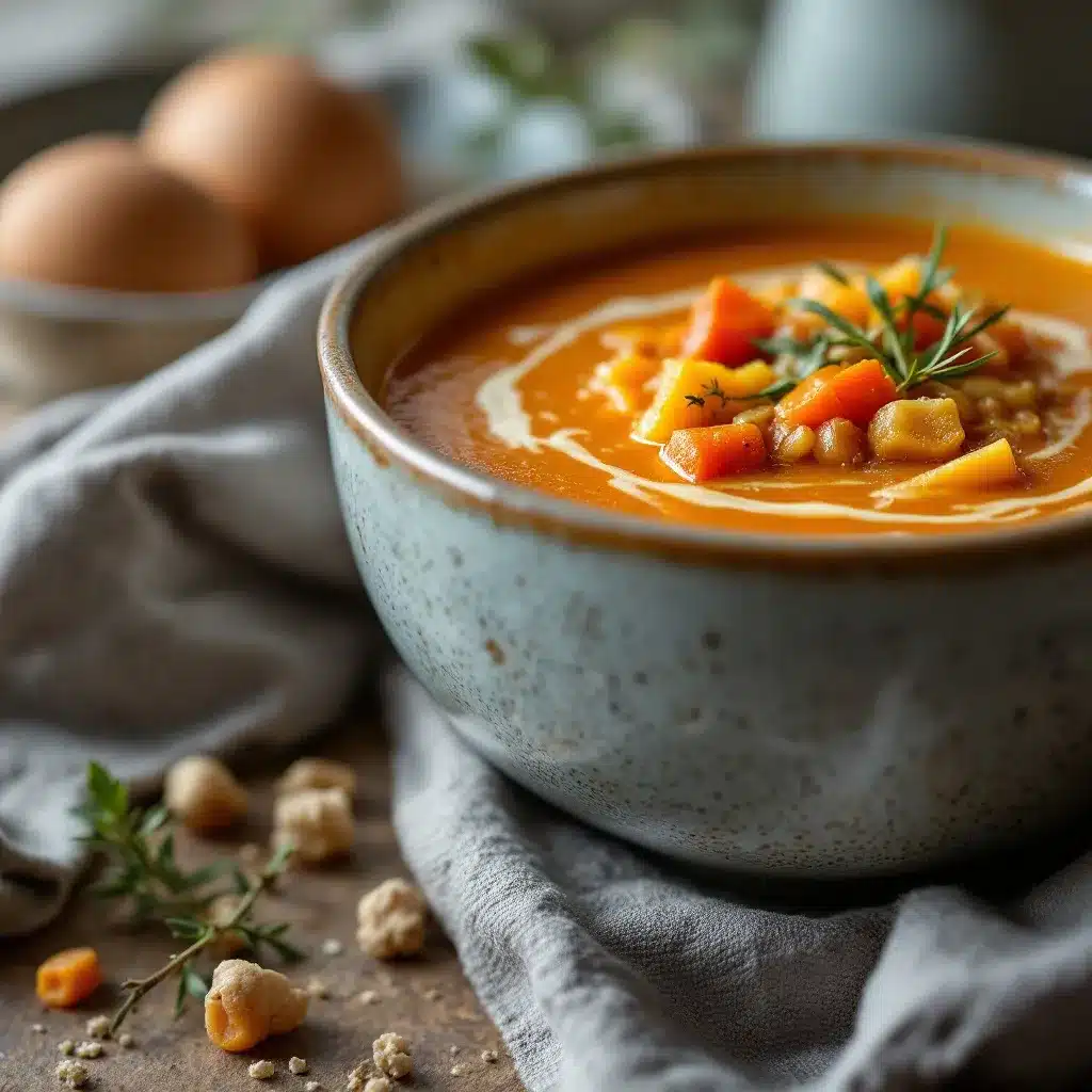 Kürbissuppe mit Ingwer preparation steps