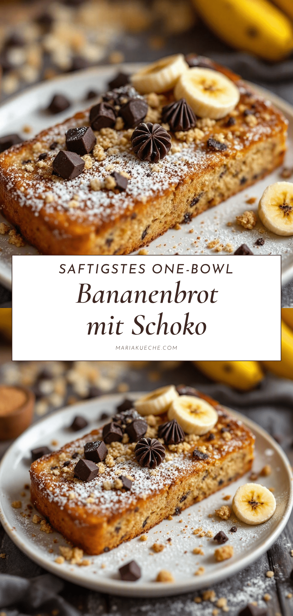 One-Bowl-Bananenbrot mit Schoko recipe