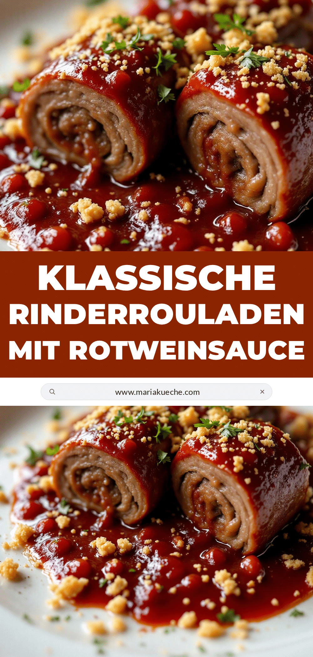 Rinderrouladen mit Rotweinsauce recipe